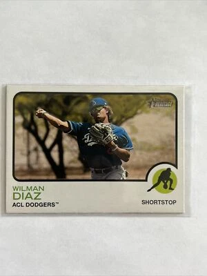 2022 Topps Heritage Minors 219 Wilman Diaz Short Print Dodgers - Image 1 of 2