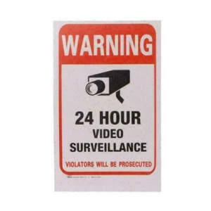 4Pcs Surveillance Security Camera Video Sticker Warning Decal Sign G0D9✨y - Picture 1 of 8