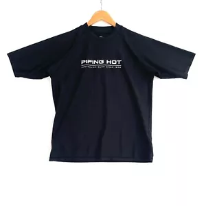 Piping Hot Rash Vest Short Sleeve High Neck Classic Fit Pullover Black Size S - Picture 1 of 6