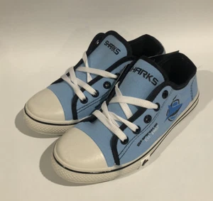 NEW Cronulla Sharks NRL Canvas Shoes Size 3 Official Product - Picture 1 of 6