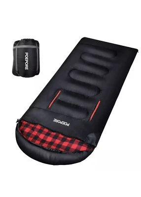 Saco de dormir POEPORE flanela leve clima quente 3-4 estações para adultos NOVO - Imagem 1 de 4