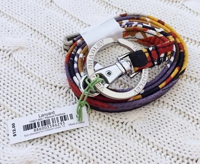 Vera Bradley Cordón Con Llavero Plumas Pintadas Trabajo Escuela Nuevo Con Etiquetas Trabajo Escuela Foto 1 de 3