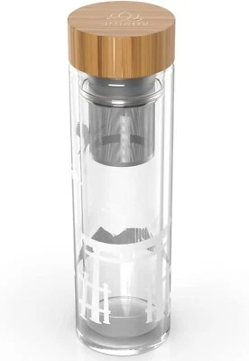 Umami Glass Water Bottle With Tea Infuser And Non Slip Sleeve - Image 1 of 4