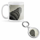 Mug & Round Keyring Set - Leaning tower of Pisa Italy  #45530