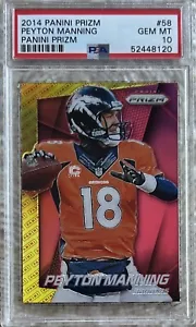 2014 PANINI PRIZM PEYTON MANNING PSA 10 LOW POP - Picture 1 of 2