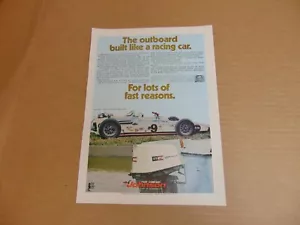 The Outboard Motor 1971 construido como un coche de carreras Johnson anuncio impreso de arte vintage - Imagen 1 de 1