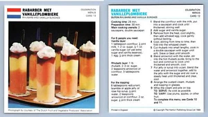 Rabarber .. #12 Celebration - Marguerite Patten's Int. 1968-9 Recipe Card - Picture 1 of 1