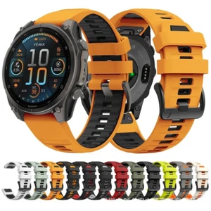 Replacement Silicone Watch Band Quick Fit Strap For Garmin Fenix 8 47mm 51mm - Picture 1 of 29