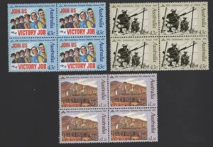 1991 Australia In Memory of those who Served Blocks of 4 MUH Stamps - Picture 1 of 1