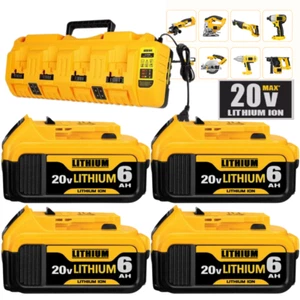 For DEWALT DCB104 20V MAX Multi-Port Fast Battery Charger /2/4X DCB206 Batteries - Picture 1 of 19