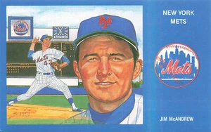 Tarjeta postal 1969 de los Mets de Nueva York Jim McAndrew Player edición limitada 060125 U - Imagen 1 de 2