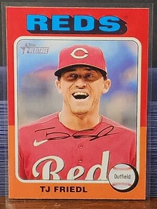 2024 Topps Heritage - #336 T.J. Friedl Reds Autograph - Picture 1 of 2