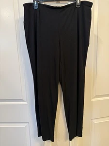 Pantalones J Jill Wearever XL PETITE Negros Pierna Recta Pull On Leggings Rayón 97641 - Imagen 1 de 4