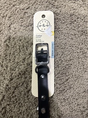 Remaches de espiga de cuero Petco collar de perro ajustable mediano 15-18 negro Bully K8 Foto 1 de 3