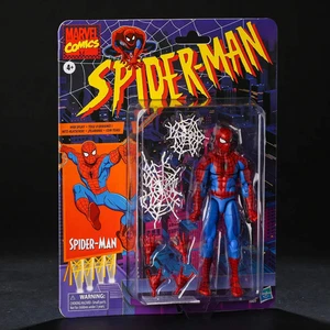 Marvel Legends Retro Spider-Man Cel-Shaded PVC Action Figure Collectible Toy - Picture 1 of 14