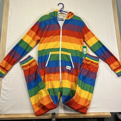 Mono Tipsy Elves Arco Iris Para Mujer Mediano Cremallera Sudadera con Capucha Nuevo con Etiquetas Orgullo Colorido Foto 1 de 4