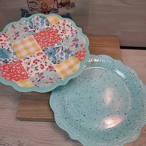 Pioneer Woman Patchwork Medley Melamine Dinner Plate Multicolor 10.7" BPA Free - Picture 1 of 7