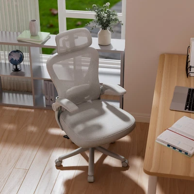 Grey Mesh Computer Office Chair Swivel High Back Ergonomic Desk Chair - Image 1 of 4