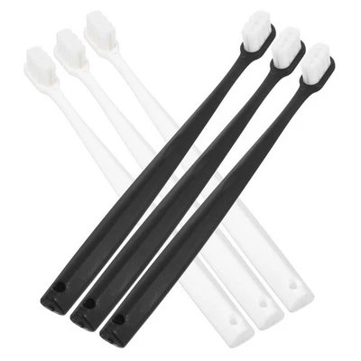  6 Pcs Travel Toothbrush Spazzolini Denti Set Spazzolino Da Viaggio Portatili - Immagine 1 di 4