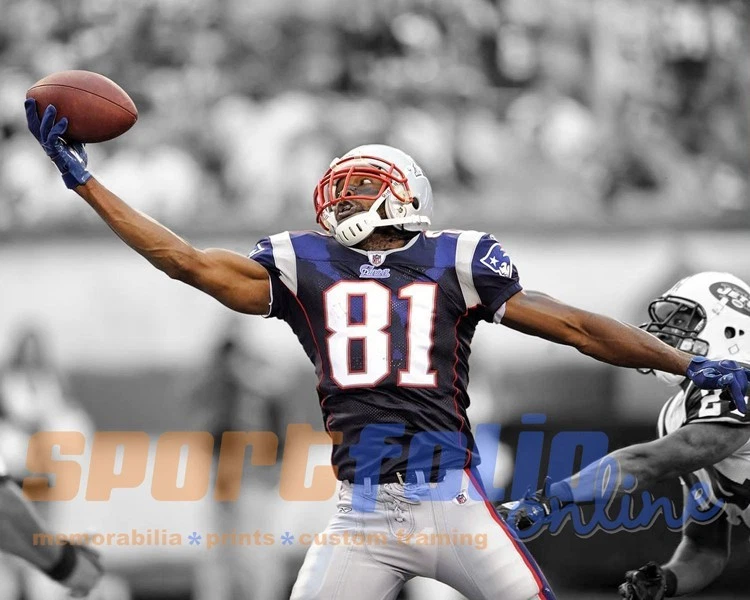 Póster brillante 8x10 de los New England Patriots Randy Moss patio 2018 Foto 1 de 1