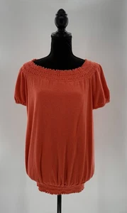 Vintage 2000s Y2K Juicy Couture Blouse Top Women’s Coral Pink Women’s Size L - Picture 1 of 7
