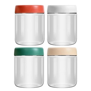 4-Pack Overnight Oats Containers with Lids 16oz Glass Mason Jars Meal Prep Sa... - Picture 1 of 7