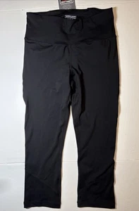 Leggings Kirkland Signature Donna Taglia M Nero Riflettente Active Capri Nuovo con etichette - Foto 1 di 6