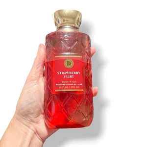 Bath & Body Works Strawberry Flirt Body Wash Shower Gel 10oz New Sealed - Picture 1 of 3