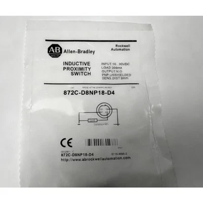 872C-D8NP18-D4 1PCS NEW For Allen Bradley Proximity Switch Sensor Fast delivery - Image 1 of 4