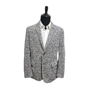 Tasso Elba Blazer Sport Coat Mens 42L Knit Deconstructed Sweater Chunky Hopsack - Picture 1 of 15