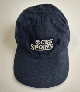 Vtg CBS Sports Pendleton Hat Leather Strapback Blue Wool Unstructured Cap  - Picture 1 of 7
