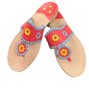 Jack Rogers Amalfi Jack Sandalen Damengröße 7 pink NEU Coastal Preppy Resort " - Bild 1 von 7