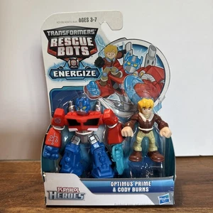 Transformers Rescue Bots Energize Playskool Heroes Optimus Prime Cody Burns 2012 - Picture 1 of 2