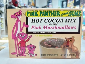 Vintage 1980s Pink Panther And Sons Hot Cocoa Mix With Pink Marsh New Sealed - Picture 1 of 6