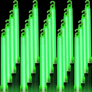 Bright 6 Inch Large Glow Sticks Bulk Green Emergency Glow in The Dark Sticks ... - Picture 1 of 6