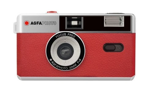 Agfaphoto Analogico Camera Rosso Macchina fotografica 35mm Fotocamera Foto