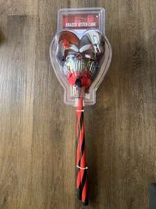 Krazed Jester Cane Staff Harley Black Red Costume Halloween Cosplay Adult Teen - Picture 1 of 5