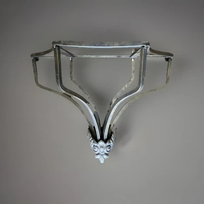 Vintage Wall Sconce Glass Metal Shelf Wall Decor Homco Home Interior - Image 1 of 4