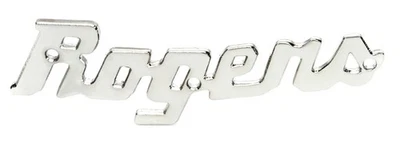 Rogers Drums Model No. 5SLOGO Script Logo Badge - Image 1 of 3