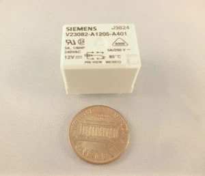 (Cantidad 1) Relé de alimentación en miniatura, 12VDC, 10A, 240VAC 1/6HP, Siemens, PCB - Imagen 1 de 5