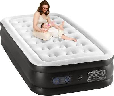 Colchón de aire eléctrico incorporado de 16""/18"" bomba de alta velocidad inflado rápido, hogar y campamento Foto 1 de 4