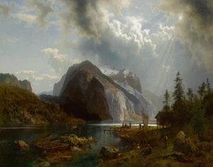 Hermann Herzog After The Storm Canvas Print 16 x 20 - Picture 1 of 4