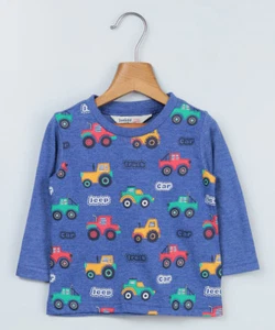 ❤ Boys Car shirt size 5 6 7 8 New blue Jeep Truck Beep BEEBAY Twin NWOT - Picture 1 of 35