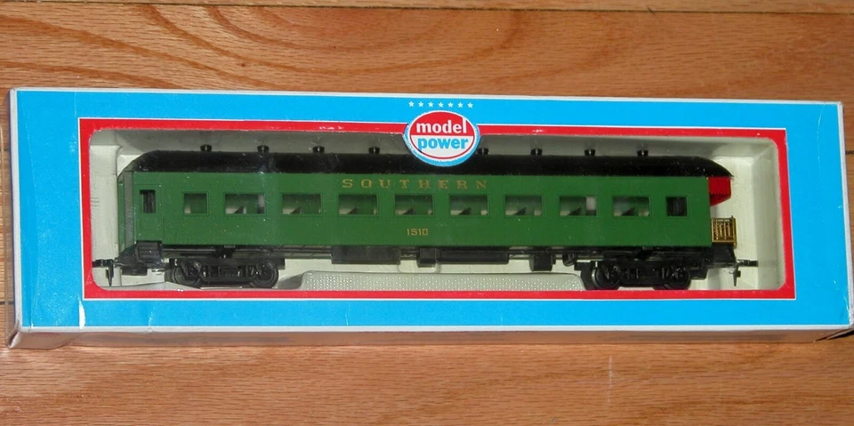 HO MODEL POWER 9912 HARRIMAN OBSERVATION CAR SOUTHERN # 1510 GREEN - Image 1 of 1