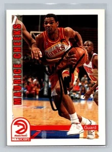 MAURICE CHEEKS HANDSIGNIERTE 1992-93 NBA HOOPS ATLANTA HAWKS BASKETBALL KARTE #2 - Bild 1 von 2