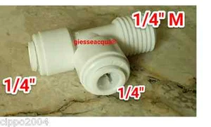 Raccordo rapido acqua aria per osmosi depuratori purificatori passa parete a T . - Foto 1 di 1