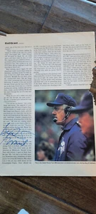 1975 BUD GRANT SIGNED SI SPORTS ILLUSTRATED PHOTO VIKINGS EAGLES LAKERS CFL HOF - Picture 1 of 1