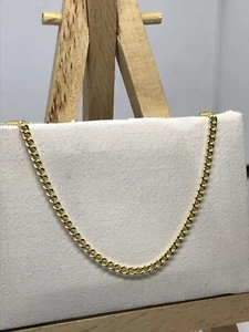 Echte 9K Gelbgold 1,5 mm feine Panzerkette Gliederkette Halskette Damen & Kinder brandneu  - Bild 1 von 1