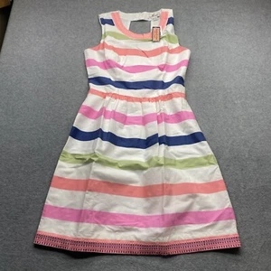 Vineyard Vines Dress Womens Size 2 Sleeveless Knee Length Pink White Striped NWT - Picture 1 of 13