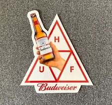 HUF x Budweiser Triangle Skateboard Sticker 4" HUF3